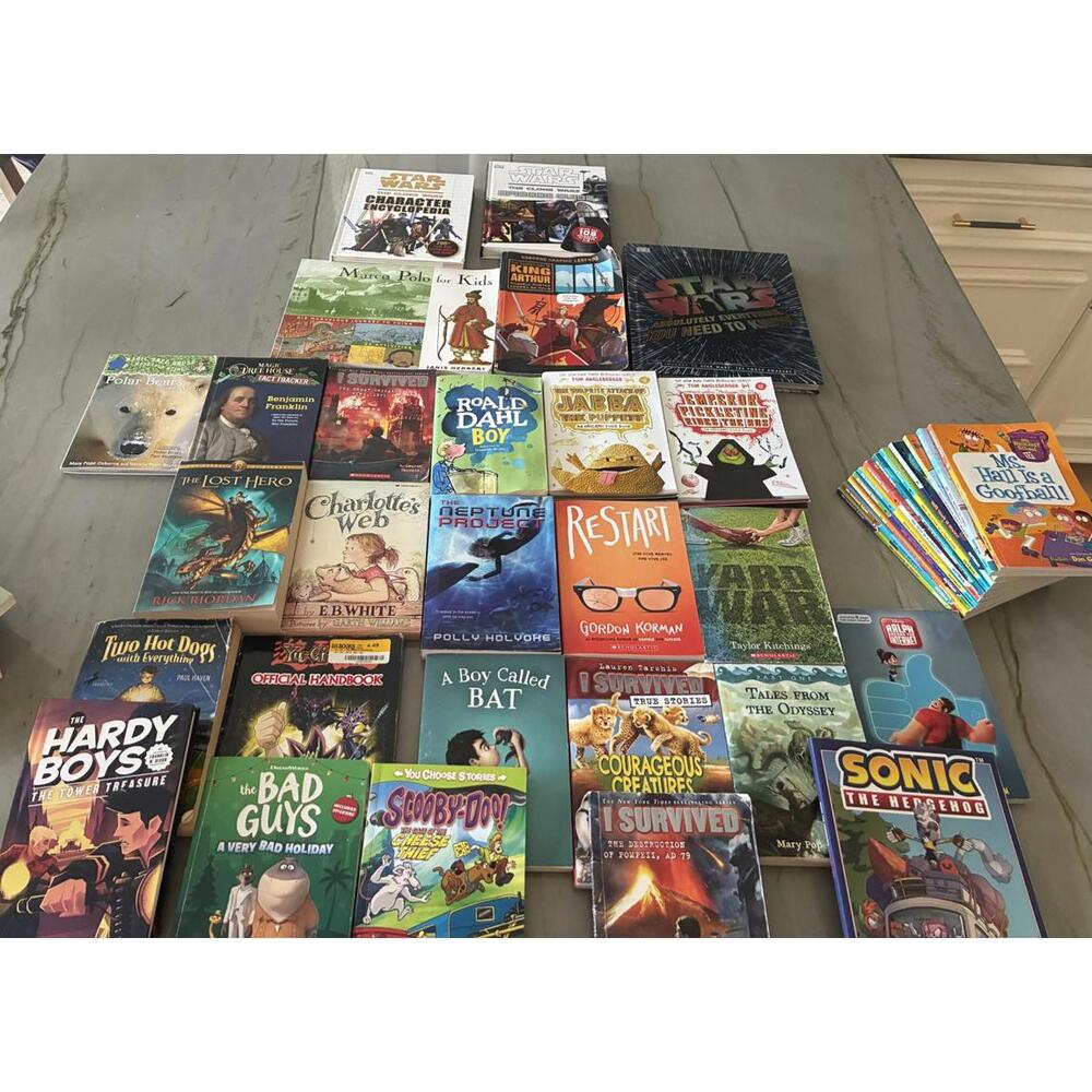 Collection of Kids Books including Star Wars, Hardy Boys, My Weirdest School Etc